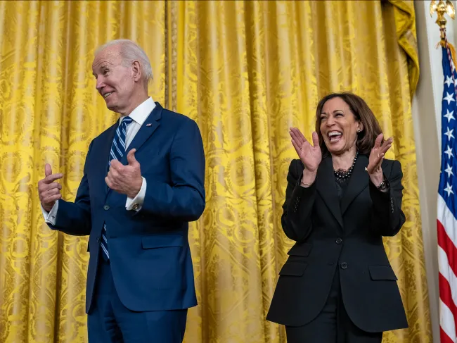 President Joe Biden and Vice President Kamala Harris at a Black History Month reception